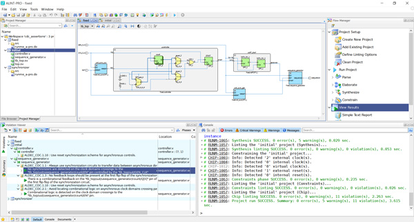 design rule checking, netlist linting, rtl linting